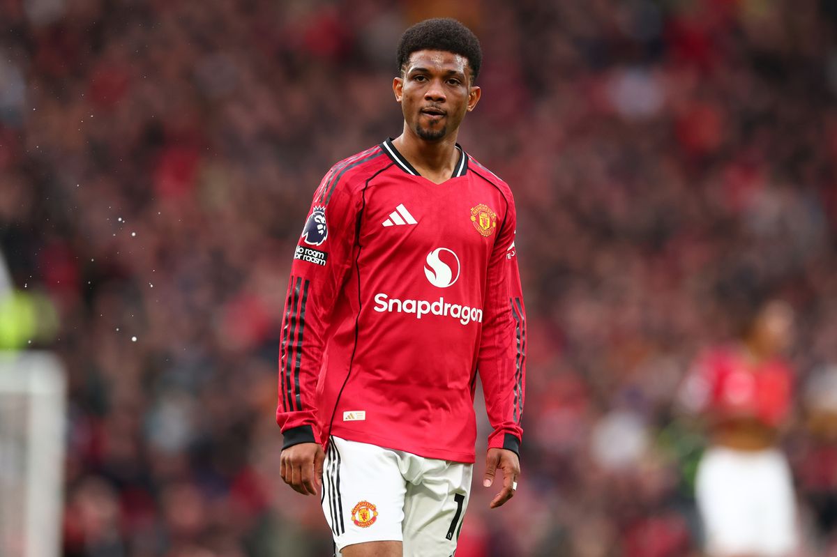 Amad during the Premier League match between Manchester United and Crystal Palace at Old Trafford.