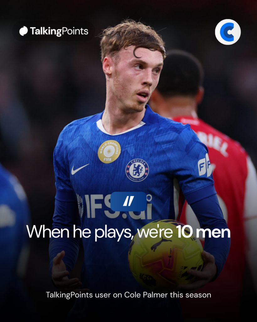 TalkingPoints user on Cole Palmer