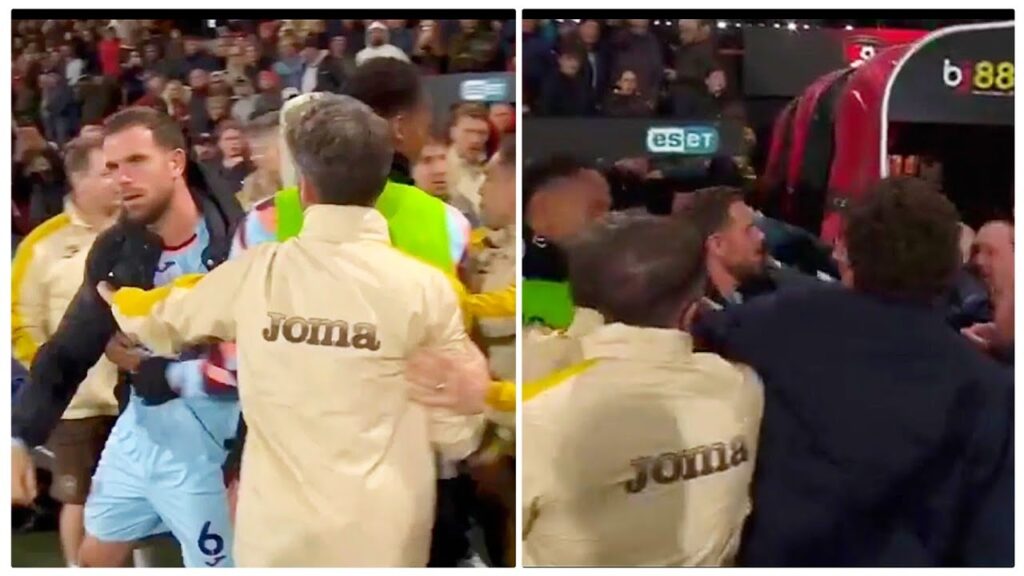 Jordan Henderson Fight was involved in an altercation with a Bournemouth staff member at full-time