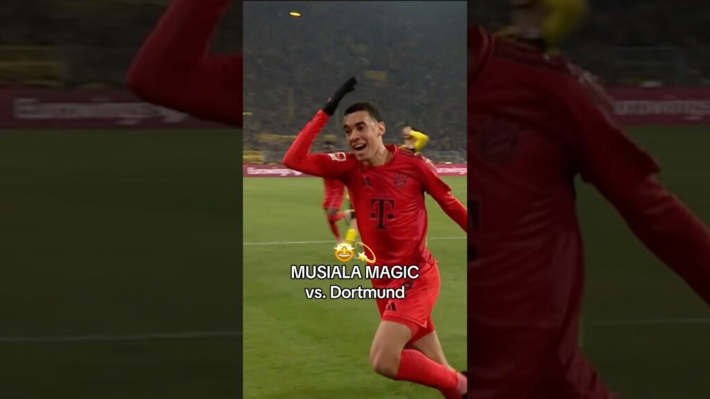 Musiala with the perfect header vs. Dortmund ⚽️👏