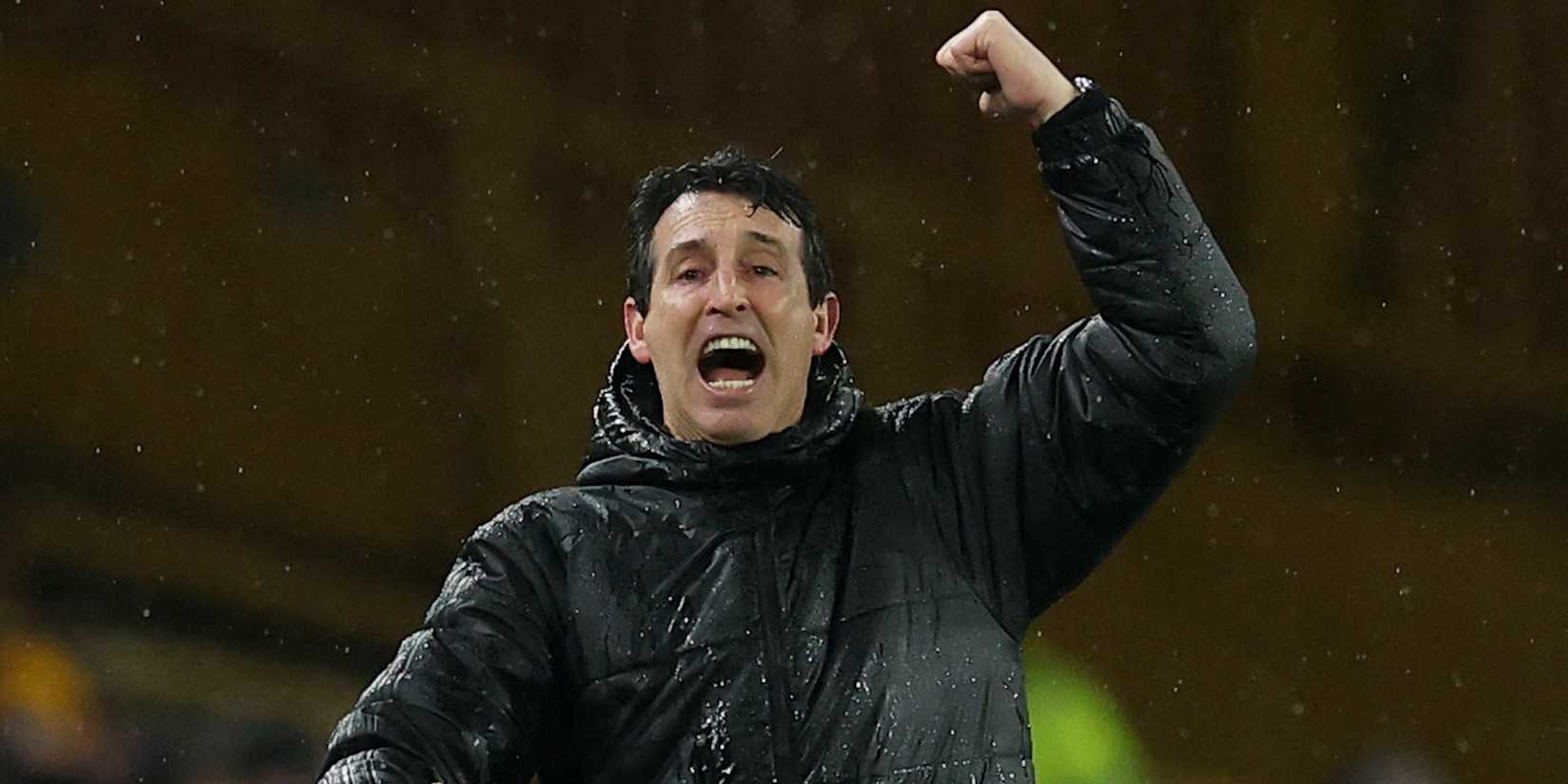 Aston Villa manager Unai Emery during the match 