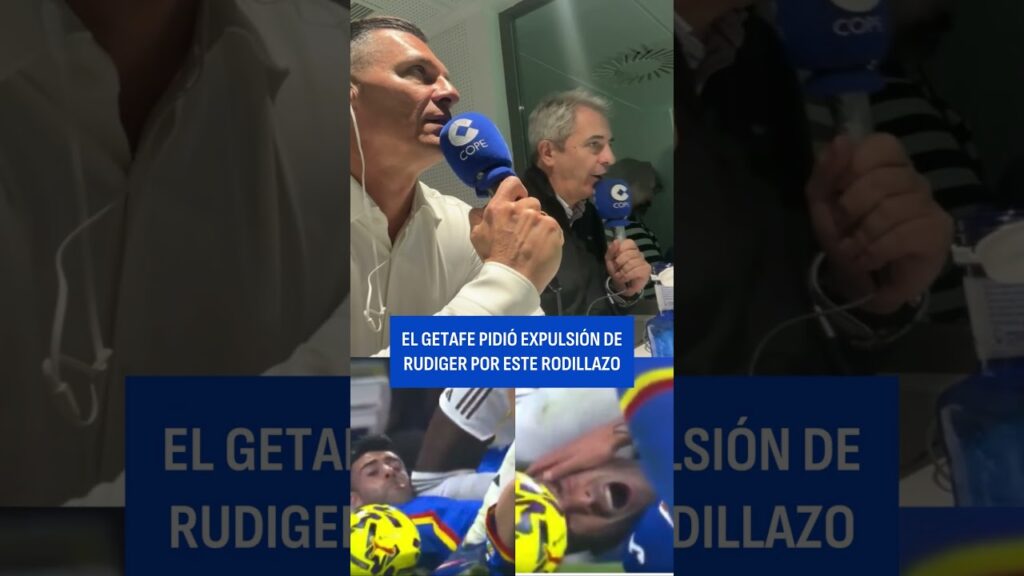 El Getafe pidió expulsión de Rudiger por este rodillazo