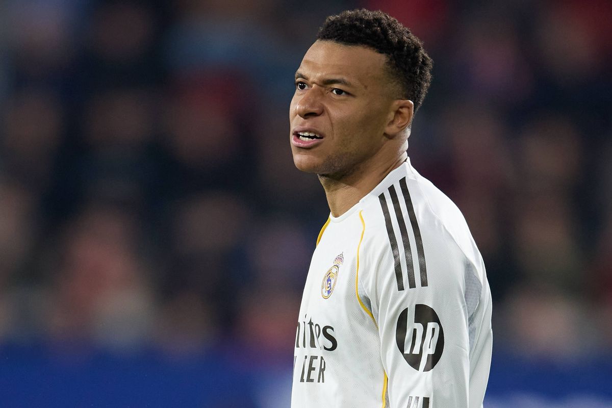 Kylian Mbappe during the LaLiga EA Sports match between CA Osasuna and Real Madrid CF. 