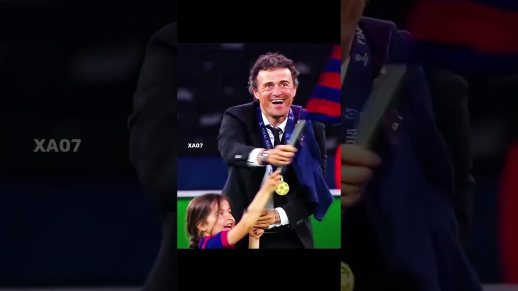 Luis Enrique Won It For His Daughter 🥺❤️ #shorts #ronaldo #psg #messi #shortsvideo