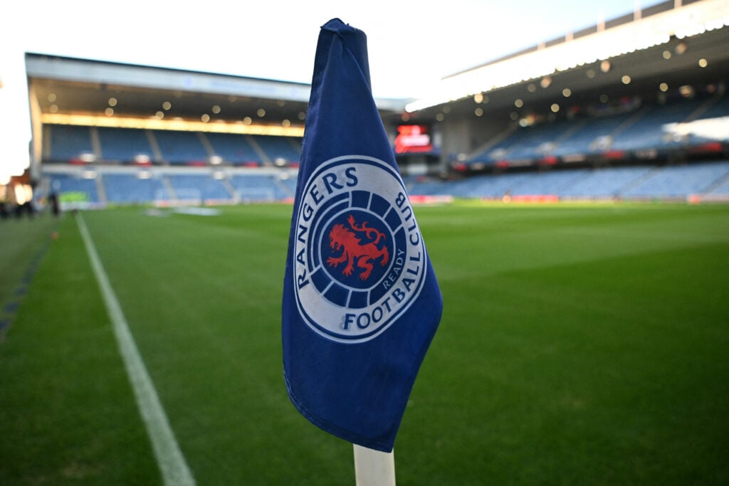 Rangers corner flag at Ibrox.