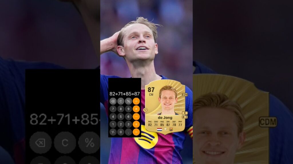 Calculating Frenkie de Jong rating in FC26 #shortvideo #fc26