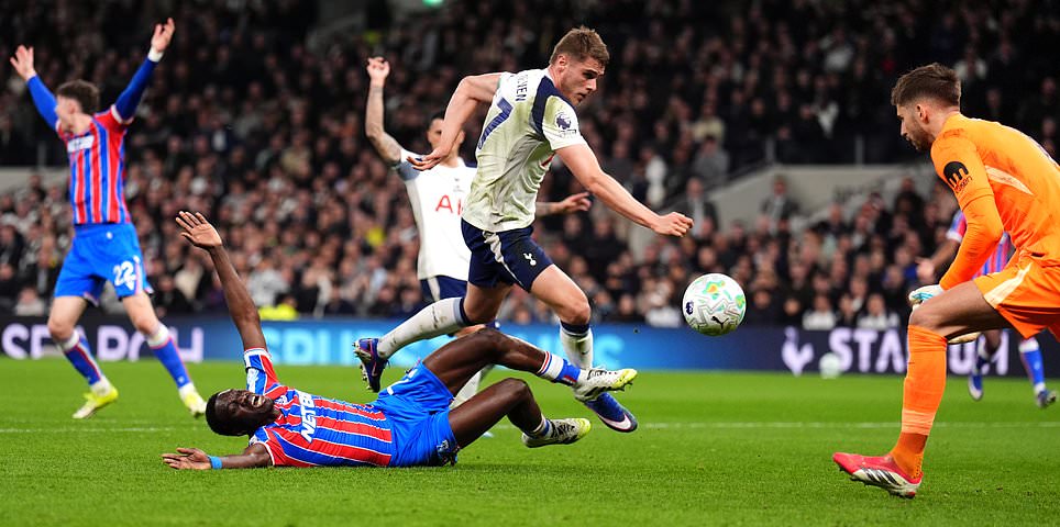 Tottenham vs Crystal Palace - Premier League LIVE: Latest score and updates as Jorgen Strand Larsen puts visitors ahead in chaotic first half to deepen crisis for Igor Tudor