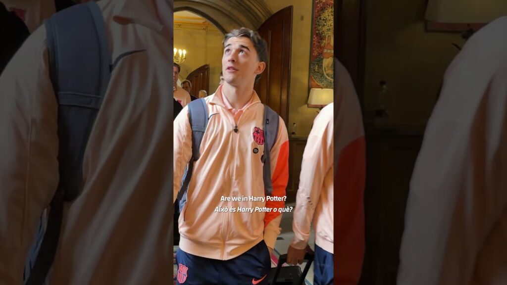 Gavi: “Is this Hogwarts? 🏰 #shorts #fcbarcelona #football