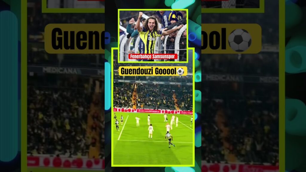 Guendouzi’nin Samsun’a attığı gol. Fenerbahçe Samsunspor Matteo Guendouzi Gol