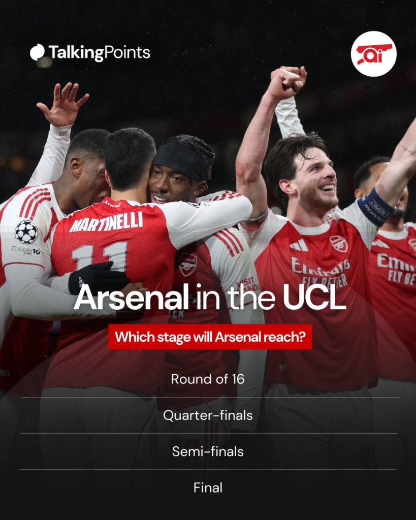 Which stage will Arsenal reach?