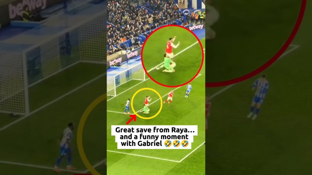 DAVID RAYA SURPRISES GABRIEL #footballshorts