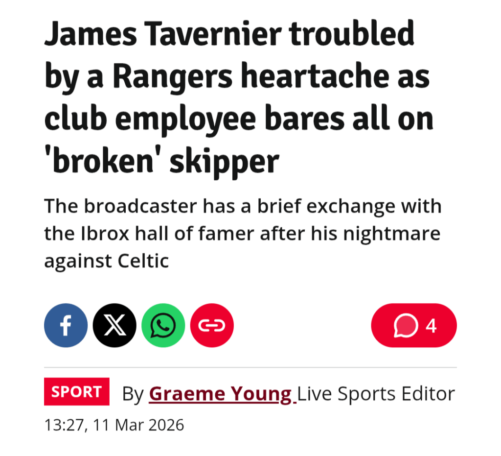 James Tavernier "Broken" According to The Redord
