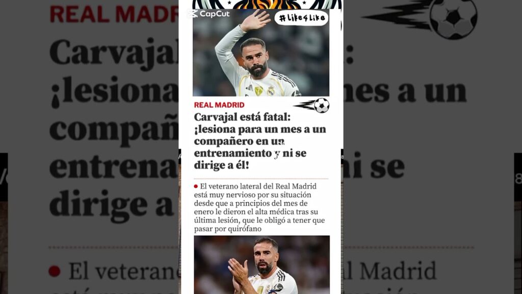 Carvajal desata la polémica en el entrenamiento