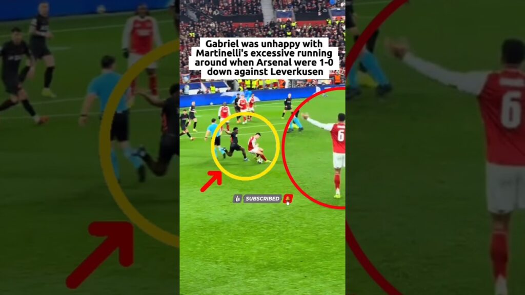 GABRIEL UNHAPPY WITH MARTINELLI #footballshorts