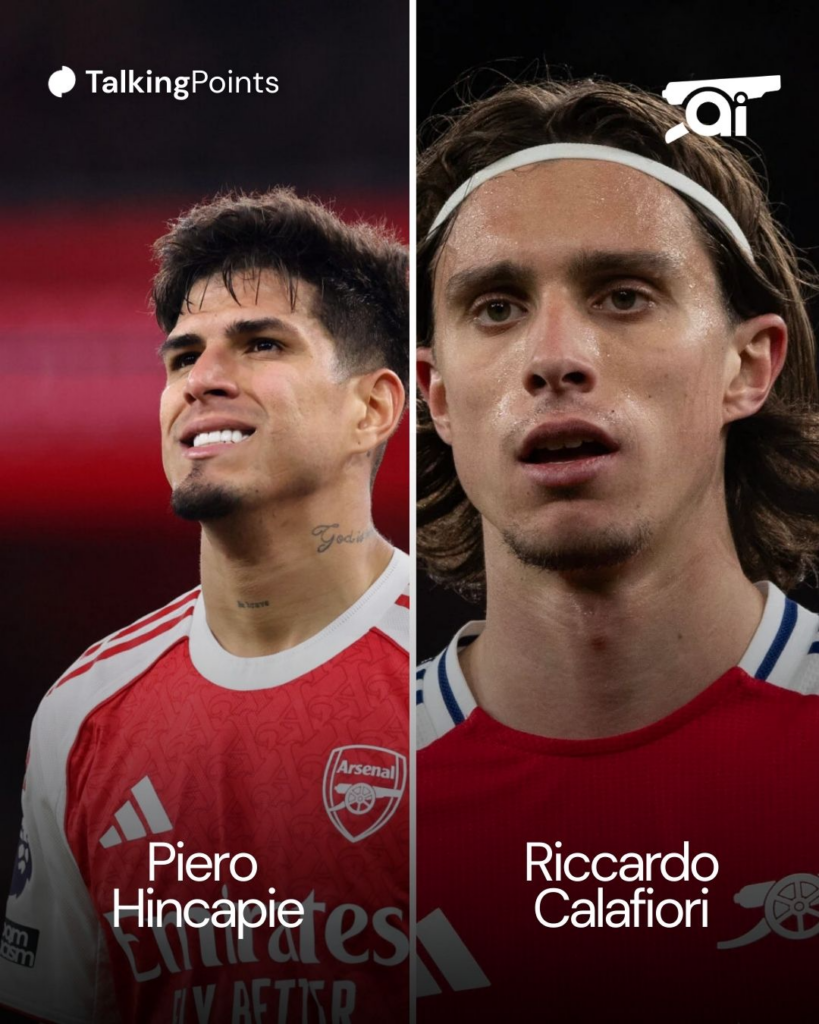 Piero Hincapie and Riccardo Calafiori