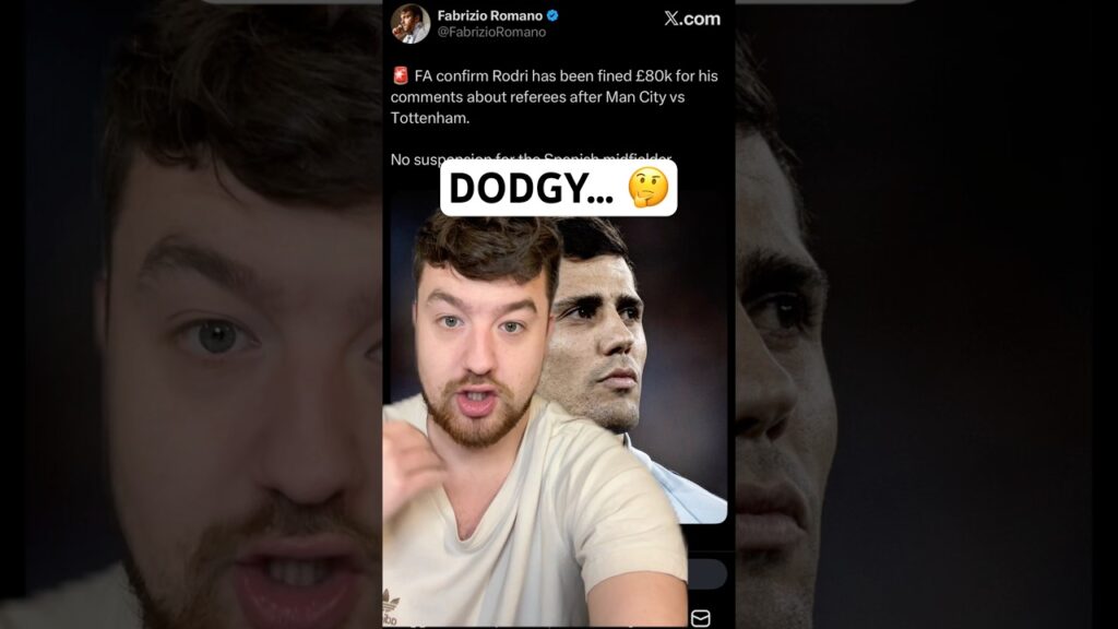 Rodri FINED but NOT banned… City get away with it again 👀