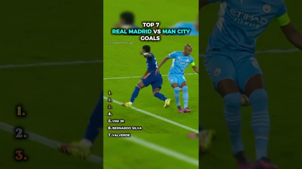 TOP 7 REAL MADRID VS MAN CITY GOALS