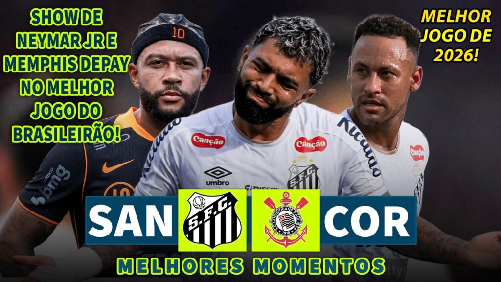 NEYMAR E MEMPHIS DEPAY BRILHARAM | Santos x Corinthians | Melhores Momentos (COMPLETO) | 15/03/2026