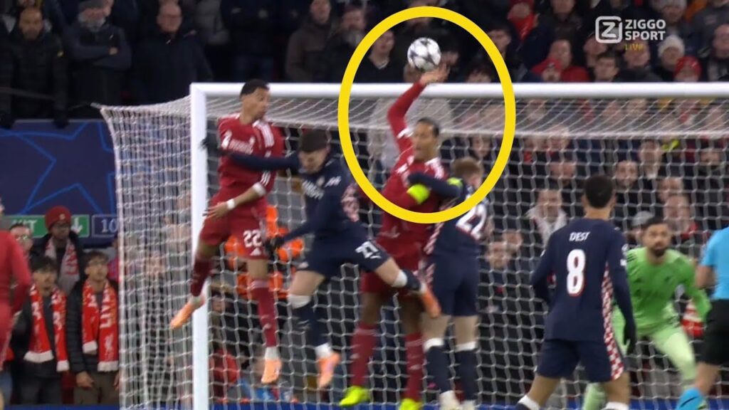 😳 Virgil van Dijk CRAZY HANDBALL vs PSV Eiddhoven | Van Dijk handball vs PSV | Liverpool