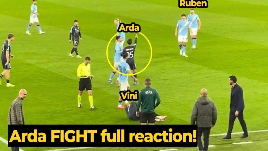 Arda Güler defend Vinicius after nasty tackle from Rúben Dias | Vini Goals — Bernardo Silva Red Card