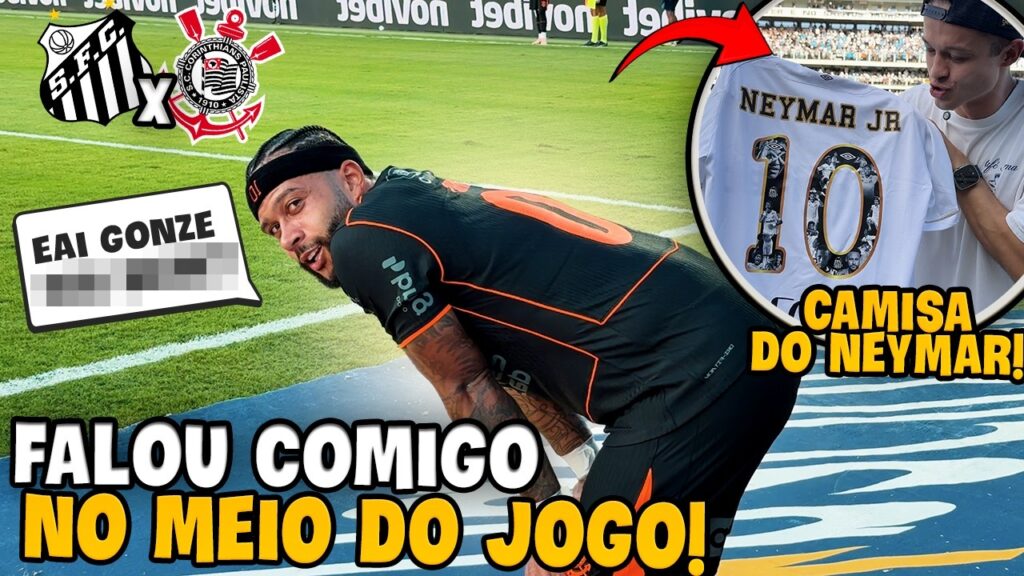 OLHA O QUE O MEMPHIS DEPAY FALOU PRA MIM NO MEIO DO JOGO CORINTHIANS X SANTOS!