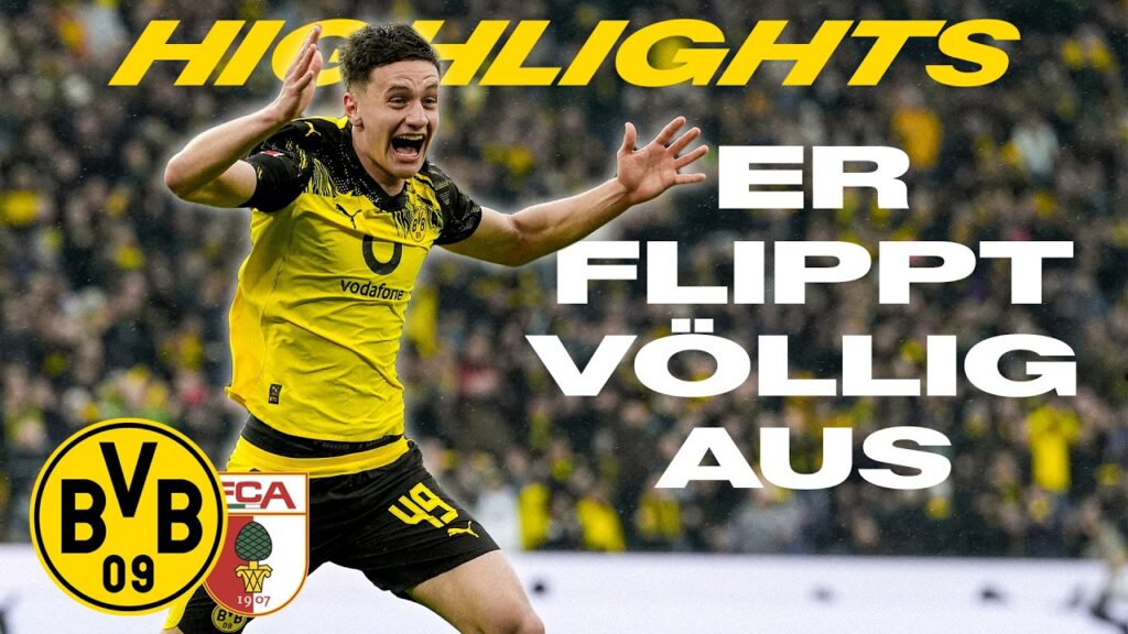 Crazy celebrations from Reggiani and special moments for Schlotterbeck | BVB – Augsburg | Highlights