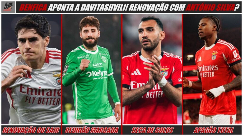 BENFICA APONTA PARA DAVITASHVILI! A RENOVAÇÃO DE ANTÓNIO SILVA! E A SECA DE GOLOS DE PAVLIDIS!