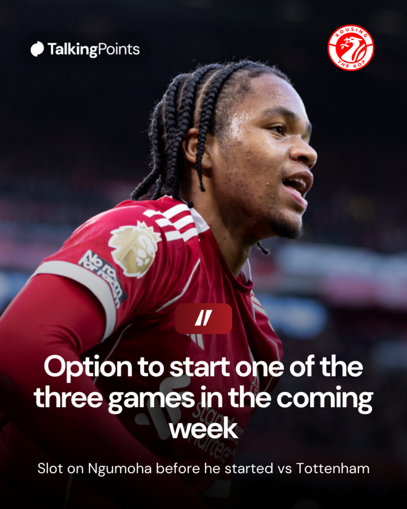 Rio Ngumoha during Liverpool v Tottenham Hotspur - Premier League