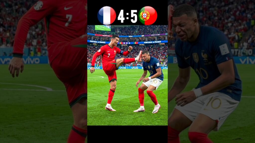 Cristiano Ronaldo INSANE Comeback Goals 😱🔥 Portugal vs France 5-4 | CR7 vs Mbappé 🐐⚡ #shorts