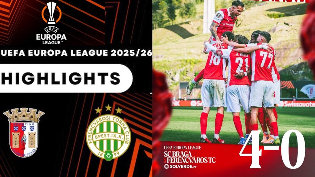 SC Braga vs Ferencváros (4-0) Highlights | Europa league 2026 | Ricardo Horta | Braga x Ferencvaros