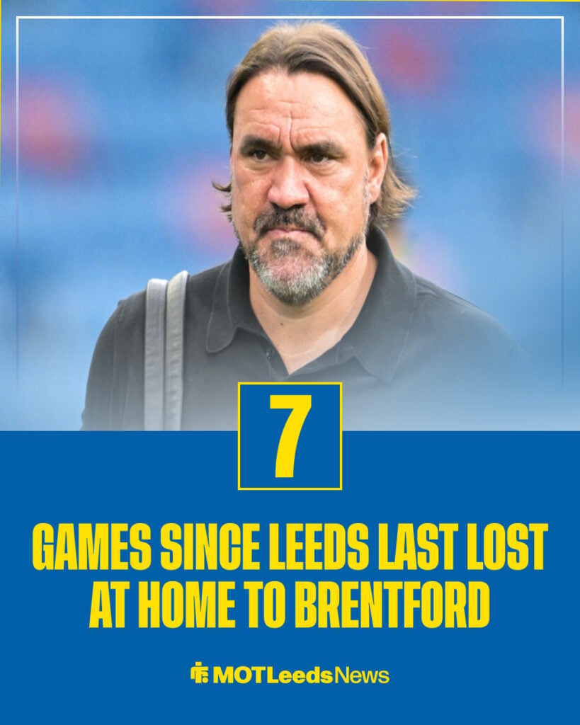 Leeds' recent record against Brentford.
