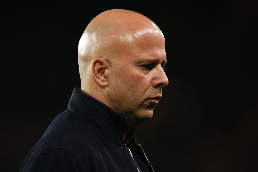 Arne Slot manager of Liverpool during the Emirates FA Cup Fifth Round match between Wolverhampton Wanderers and Liverpool on March 6, 2026 in Wolverhampton, England.