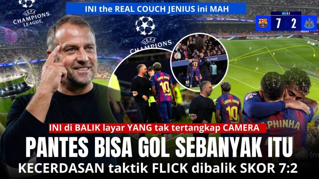 PANTESAN bisa BANTAI 7:2, Ternyata INI RAHASIA taktik CERDAS hansi Flick BANTAI NEWCASTLE