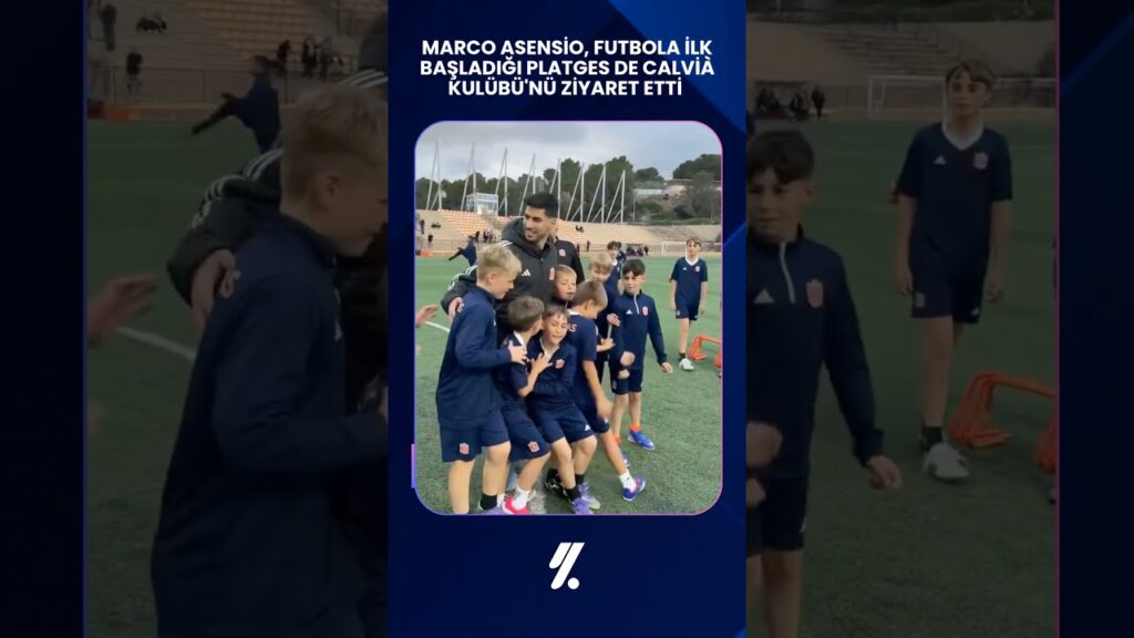 Marco Asensio, futbola ilk başladığı Platges de Calvià Kulübü’nün ziyaret etti.