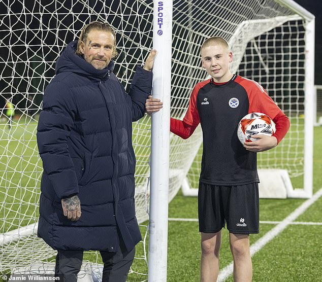 Ryan Stevenson and his eldest son Carter, who is currently on the books at Ayr United