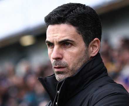 Arsenal manager Mikel Arteta during Mansfield Town v Arsenal