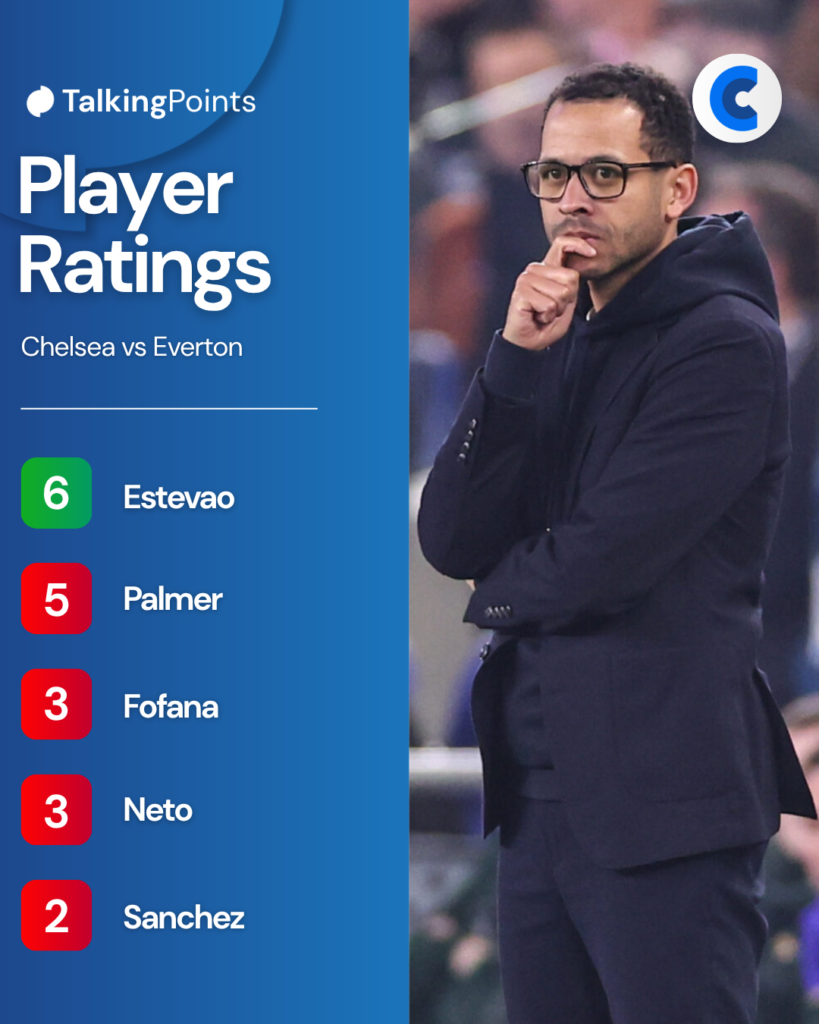 Chelsea player ratings vs Everton