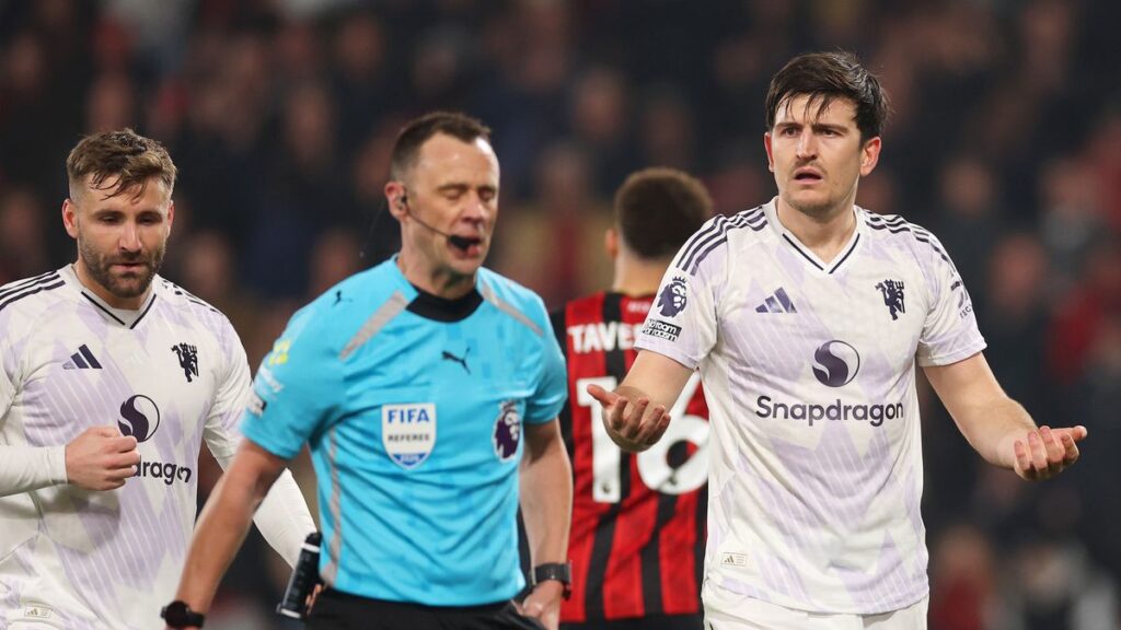 Harry Maguire reaction to fourth official showed Manchester United injustice at Bournemouth