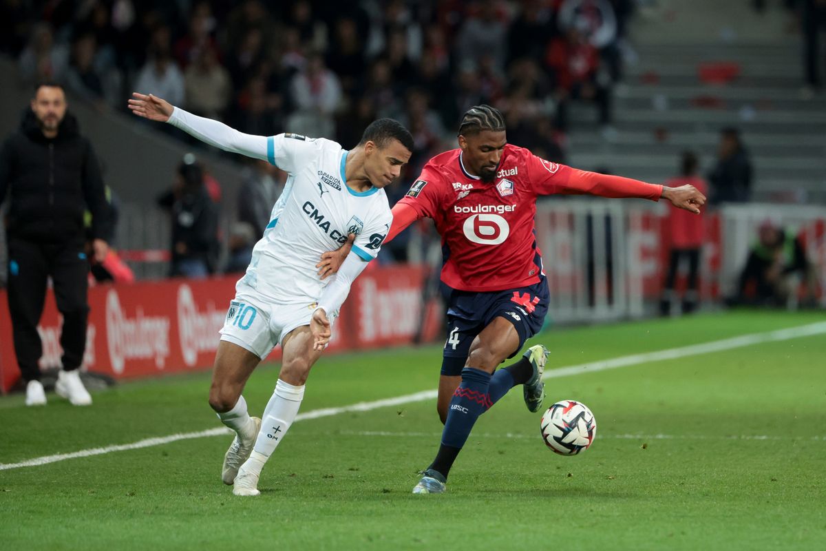 Mason Greenwood during the Ligue 1 football match between Lille OSC (LOSC) and Olympique de Marseille (OM). 