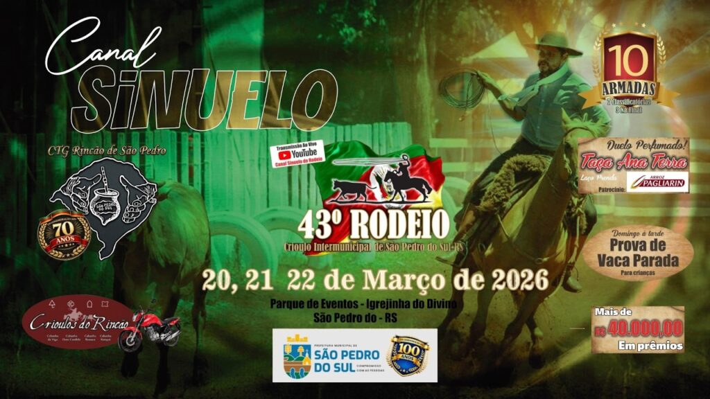 43º Rodeio Crioulo Intermunicipal - Prova Crioulos do Rincão (Moto 0km) -  São Pedro Do Sul / RS