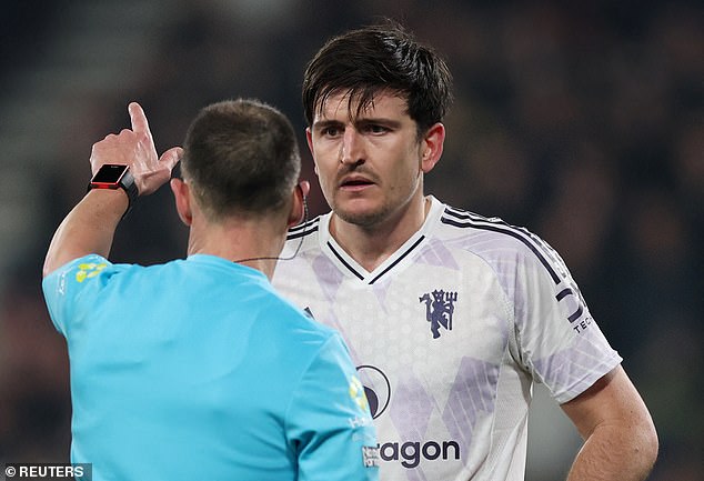 Harry Maguire was handed a straight red card just hours after he was recalled for England