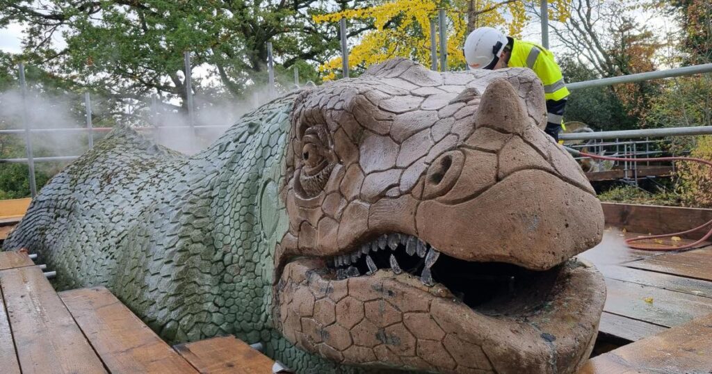Crystal Palace Park and its dinosaurs that appeared in Good Omens