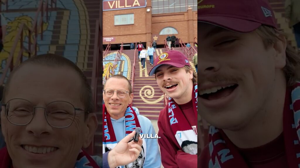 Asking these Belgian Villa fans to look after Youri Tielemans... 🇧🇪 😂