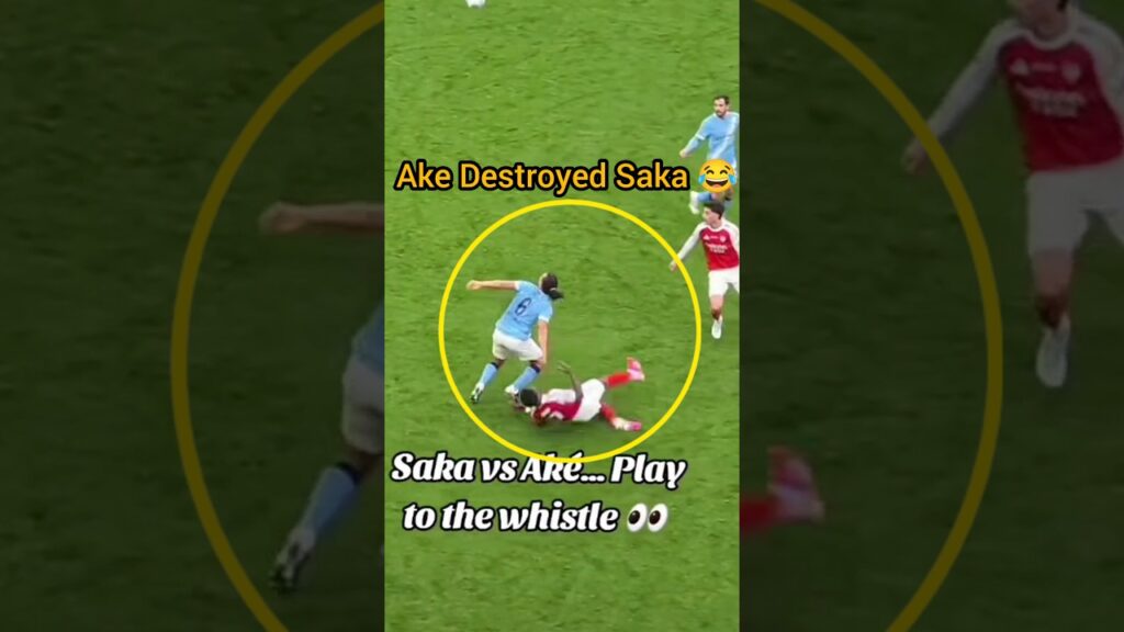 Look At How Nathan Ake Destroyed Bukayo Saka in The Carabao Cup Final😳 #arsenalmanchestercitycarabao