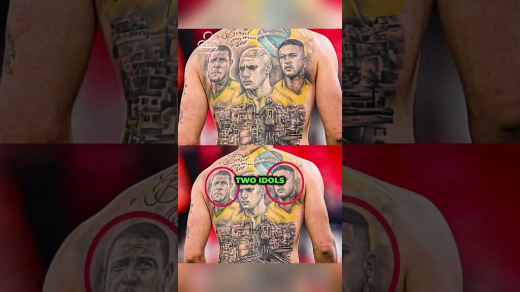 Richarlison's back tattoo is the most emotional back tattoo in history 😢 #richarlisons #pele