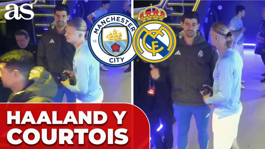 El momento de HAALAND Y COURTOIS en el túnel de vestuarios | MANCHESTER CITY 1 – REAL MADRID 2 El momento de HAALAND Y COURTOIS en el túnel de vestuarios | MANCHESTER CITY 1 - REAL MADRID 2
