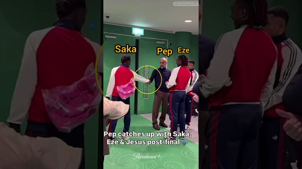 Pep Guardiola Consoling Saka , Eze And Gabriel Jesus In the Tunnel After losing The Caraboa Cup 🥹