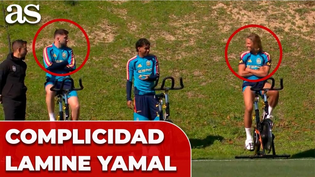 MOMENTAZO de LAMINE YAMAL vacilando y dando la MURGA a MARCOS LLORENTE y LAPORTE