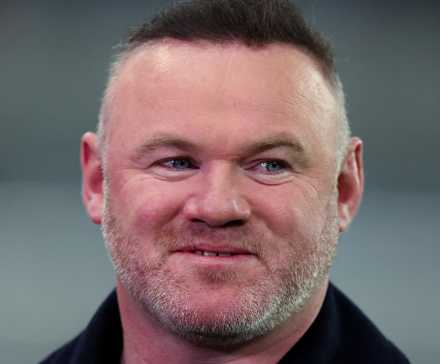 Former player, manager and TV pundit Wayne Rooney inside the stadium before the match
