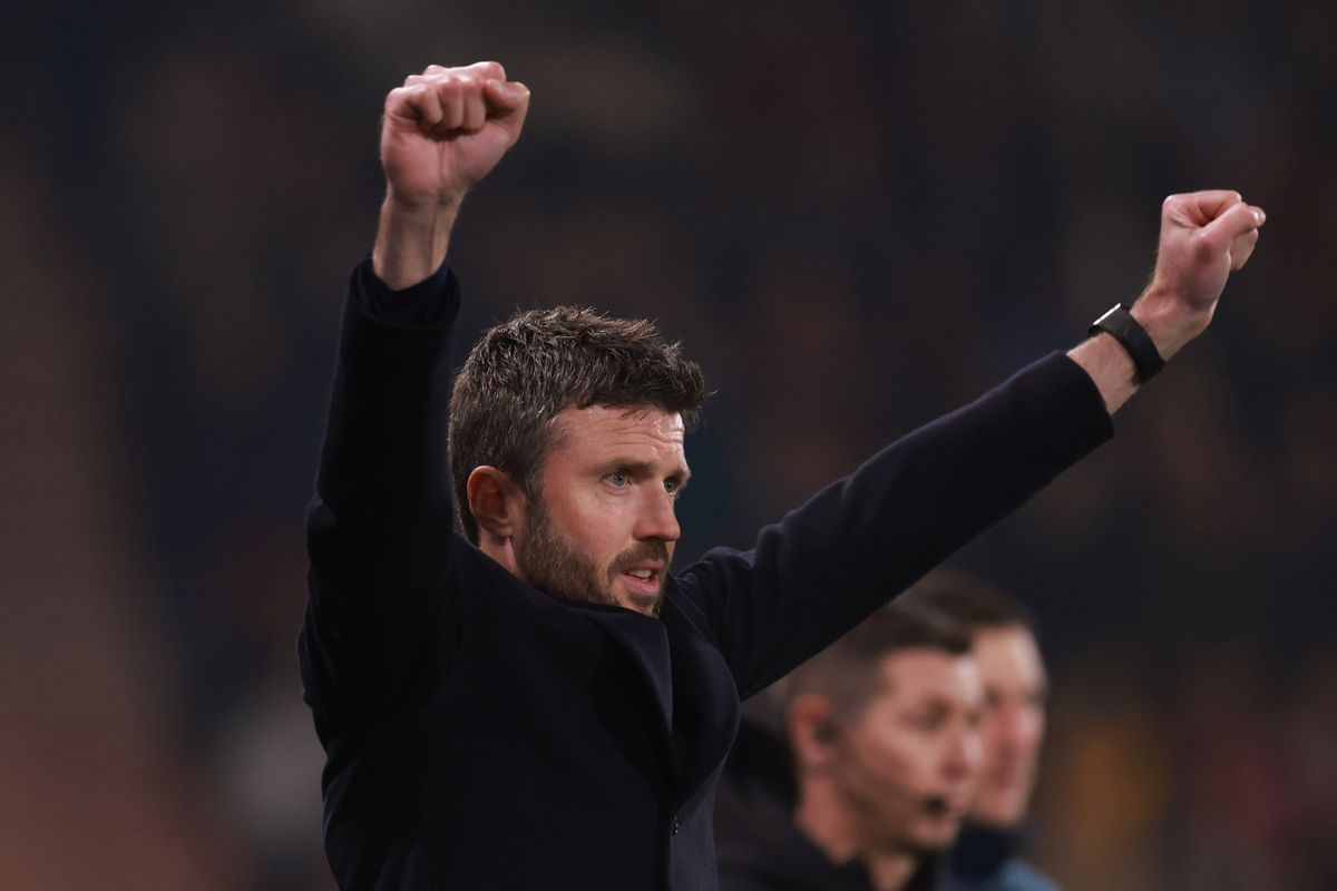 Manchester United head coach Michael Carrick celebrates 